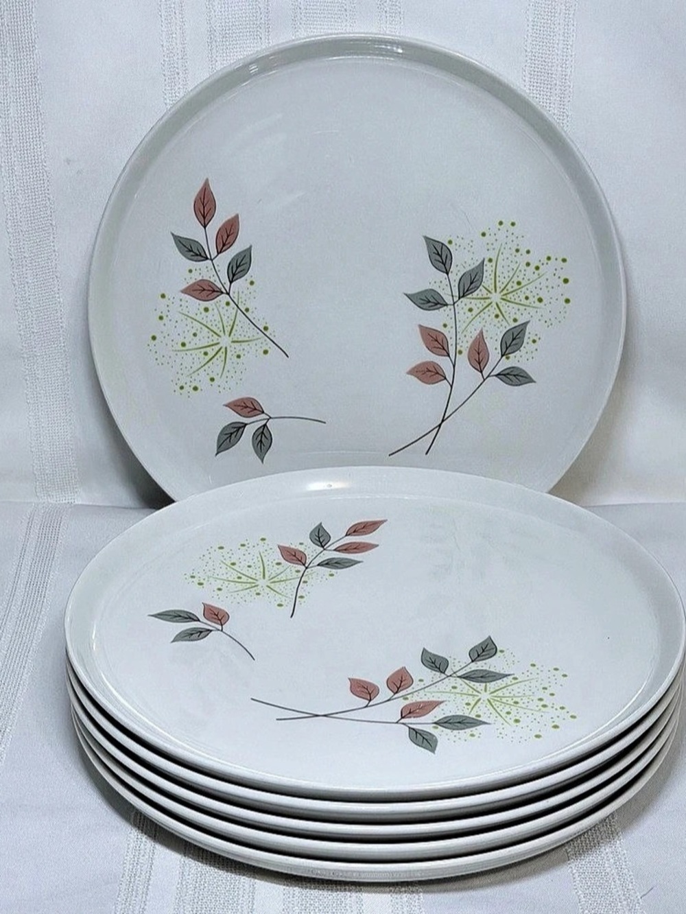 Vintage 1950’s MCM Franciscan Dishes Springsong 6 x 10 inch Dinner Plates